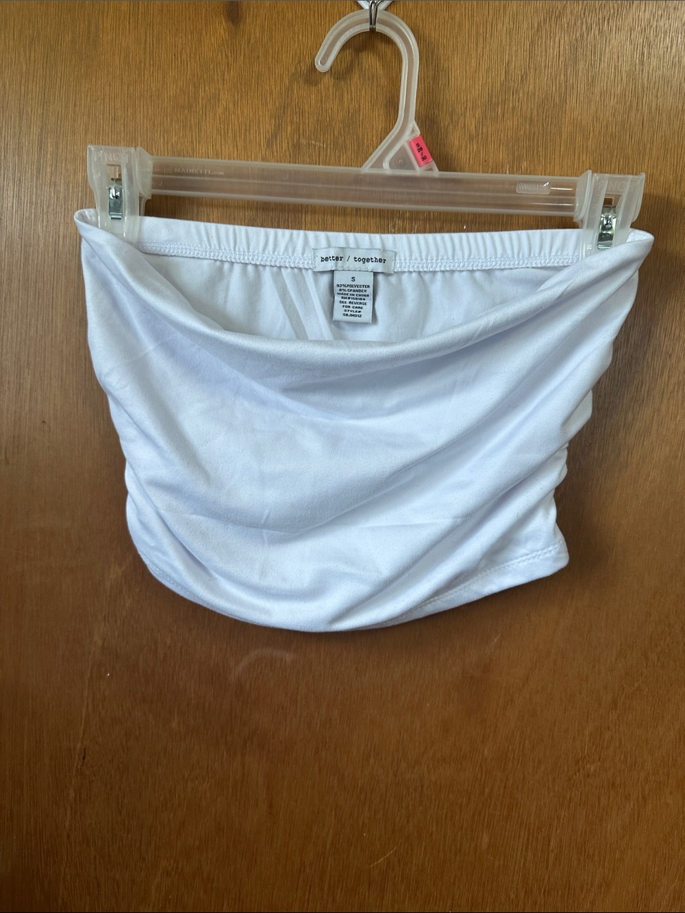 Better Together White Women's Stretch Tube Crop Top
